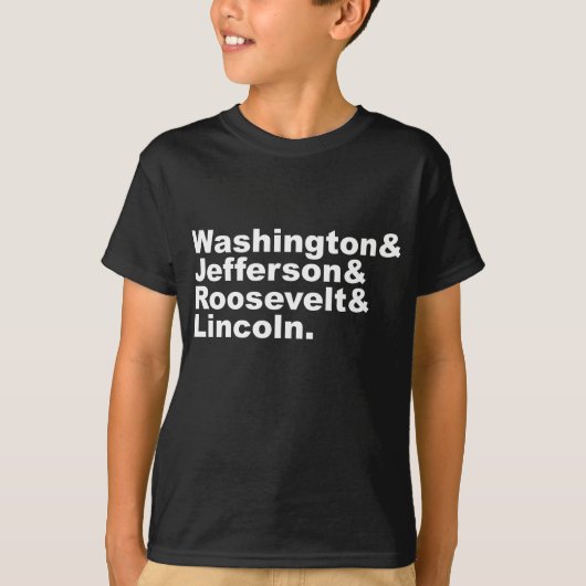 De vier voorvadersgezichten van Mount Rushmore T-shirt (Voorkant)