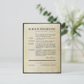 De vier vrijheden briefkaart (Staand voorkant)