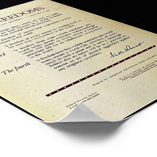 De vier vrijheden poster (Hoek)