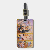De vier zinnen Art Nouveau Bagagelabel (Voorkant verticaal)