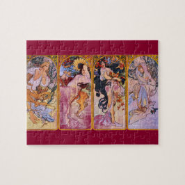 De vier zinnen Art Nouveau Legpuzzel
