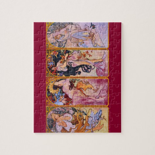 De vier zinnen Art Nouveau Legpuzzel (Verticaal)