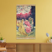 De vierde engel gooide zijn Bowl uit op de Canvas Afdruk (Insitu (Woonkamer))