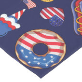 De vierde feestdag van juli donuts ijsklok korte tafelloper (Hoek)