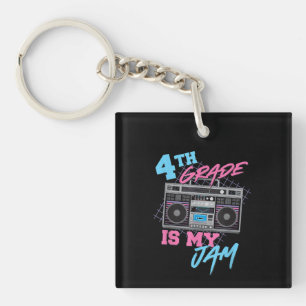 De vierde graad is mijn Jam 80s Boombox leraar Sleutelhanger