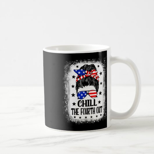De vierde grappige patriottische 4 juli vrouwen M Koffiemok (Rechts)