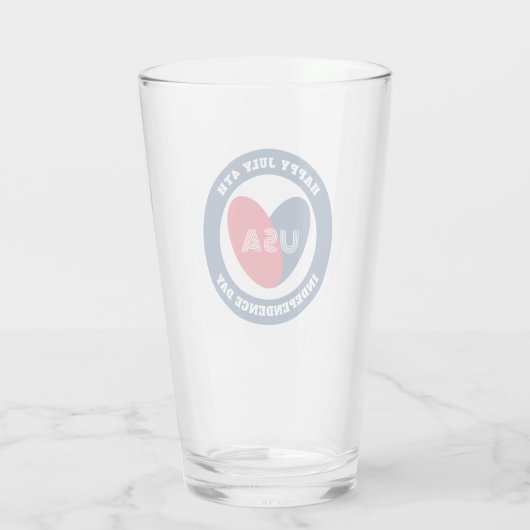 De vierde juli-liefde van de Amerikaanse Patriotti Glas (Achterkant)