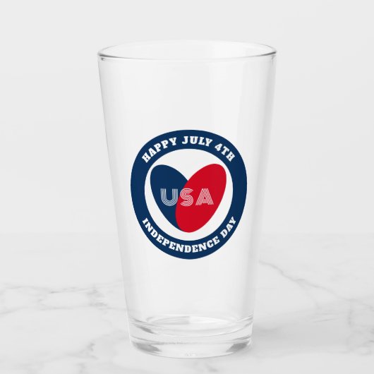 De vierde juli-liefde van de Amerikaanse Patriotti Glas (Voorkant)