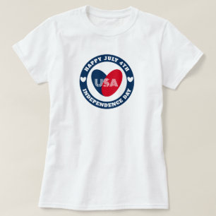 De vierde juli-liefde van de Amerikaanse Patriotti T-shirt
