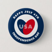 De vierde juli-liefde van de Verenigde Staten: Pat Ronde Button 5,7 Cm (Voorkant)