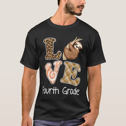De vierde klas van de liefde de vierde klas leraar t-shirt (Voorkant)