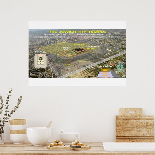 De vierde tempel van Ezekiel Poster (Keuken)