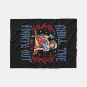 De vierde uit Retro 4 juli Onafhankelijkheidsdag Fleece Deken (Voorkant (Horizontaal))