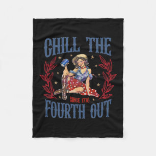 De vierde uit Retro 4 juli Onafhankelijkheidsdag Fleece Deken