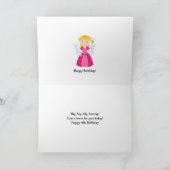 De vierde verjaardag van Magical Fairy Girl Kaart (Binnen)