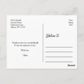 De viering dankt u Briefkaart | van de Foto Witte (Achterkant)