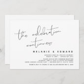 De viering gaat door, de weddenschap kaart (Voorkant / Achterkant)