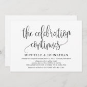 De viering gaat door, trouwfeest kaart (Voorkant / Achterkant)