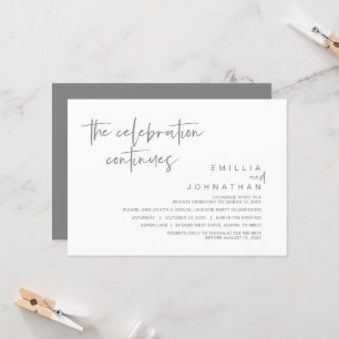 De viering gaat door, Wedding Elopement Party Kaart