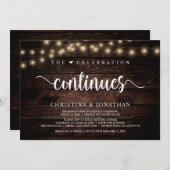 De viering gaat verder met Rustic Wedding Elopemen Kaart (Voorkant / Achterkant)