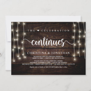 De viering gaat verder met Rustic Wedding Elopemen Kaart