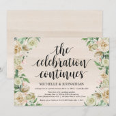 De viering, uitnodiging voor trouwerij receptie (Voorkant / Achterkant)