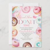 De viering van de donattime waterverf die twee wor kaart (Voorkant)