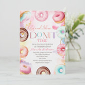 De viering van de donattime waterverf die twee wor kaart (Staand voorkant)