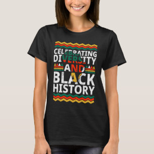 De viering van Diversiteit en de Zwarte Geschieden T-shirt