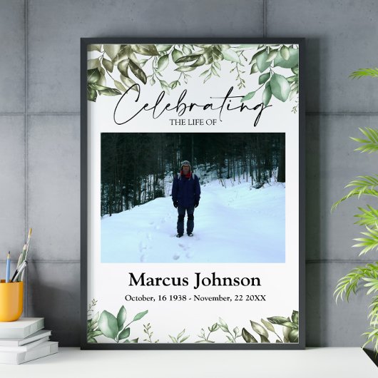 De viering van het leven 16x20 Groene bladeren Fun Poster