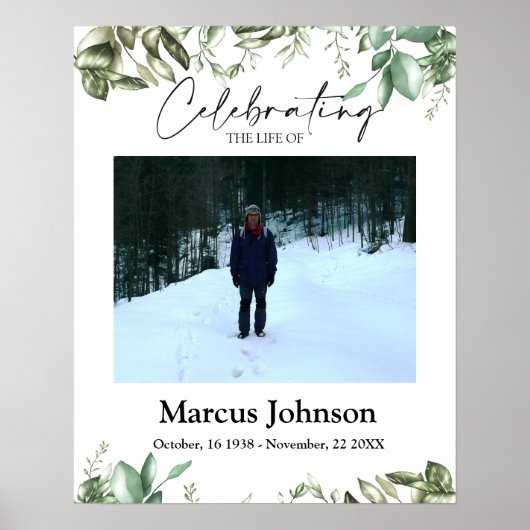 De viering van het leven 16x20 Groene bladeren Fun Poster (Voorkant)