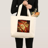 De Viering van het Lot van de Partij van de Kerstb Grote Tote Bag (Voorkant (product))
