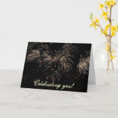 De viering van het vuurwerk kaart (Gele Bloem)