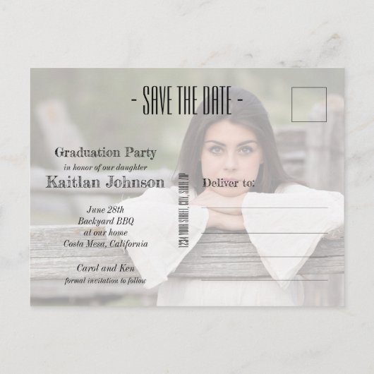 De vierkant Afstuderen van de Bekleding van het AF Briefkaart (Achterkant)