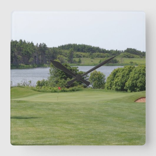 De vierkante klok van de golfscène (Voorkant)