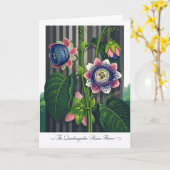 De Vierkante Passiebloem Moderne Botanische Kunst Kaart (Gele Bloem)