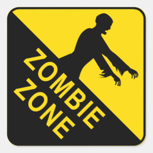 De Vierkante Stickers van de zombie