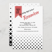 De vierkante Uitnodigingen van de Bijeenkomst van (Voorkant / Achterkant)