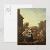De viermaal van de dag: Avond, 1736 Briefkaart (Voorkant / Achterkant)