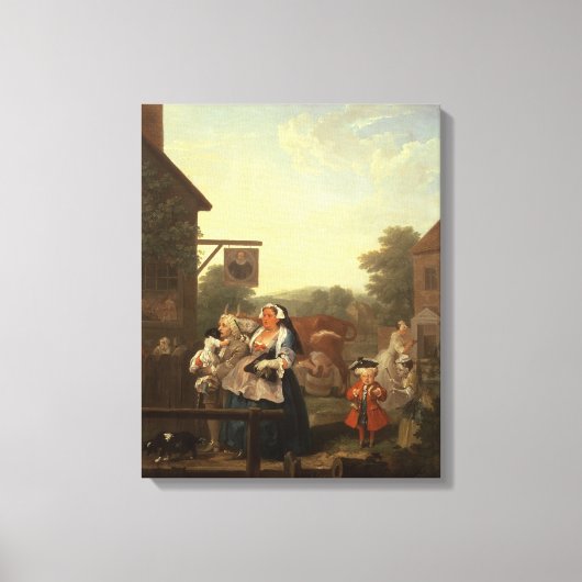 De viermaal van de dag: Avond, 1736 Canvas Afdruk (Voorkant)