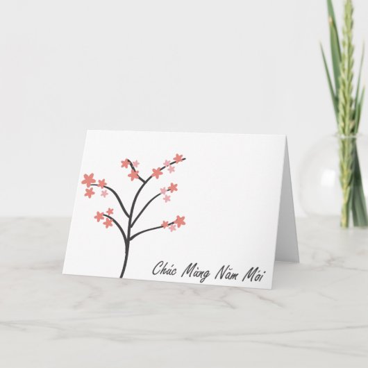 De Vietnamese Groet van het Nieuwjaar Feestdagen Kaart (Voorkant)