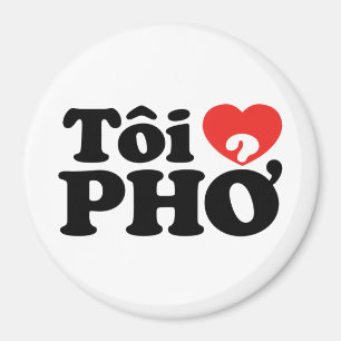 De Vietnamese Taal Pho I van het Hart (Liefde) Magneet