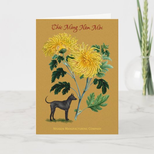 De Vietnamese Zaken van het Nieuwjaar Tet Feestdagen Kaart (Voorkant)