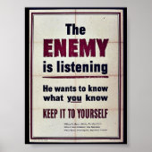 De vijand luistert poster (Voorkant)