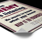 De vijand luistert poster (Hoek)