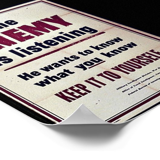 De vijand luistert poster (Hoek)