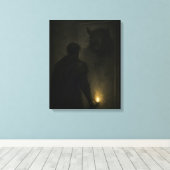 De vijand van binnen – Canvas Kunstprint Afdruk (Insitu (Houten vloer))