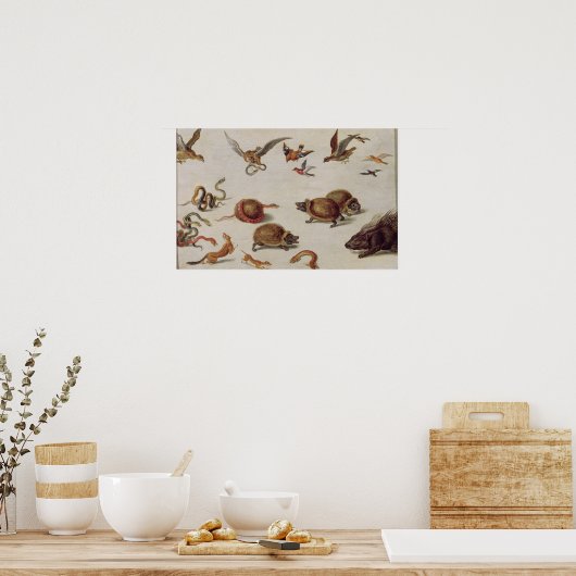 De vijanden van slangen poster (Keuken)