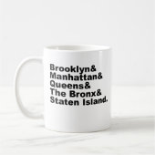 De Vijf Boroughs van New York City Koffiemok (Links)