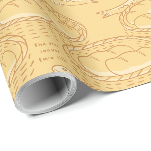 De vijf broden en twee vissen cadeaupapier (Rol Hoek)